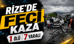 Rize'de feci kaza: 1 ölü, 7 yaralı