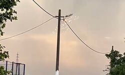 Bandırma'da elektrik hattında korku dolu anlar