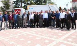 Beylikova Belediyesi'ne hibe edilen çöp aracı hizmete girdi