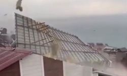 Bitlis'te dolu ve fırtına