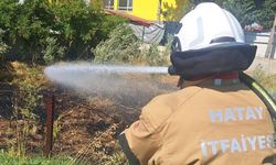 Hatay'da bahçe yangını itfaiye ekipleri tarafından söndürüldü