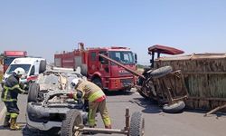 Kırıkhan'da traktörle çarpışan otomobil takla attı: 2 yaralı