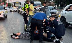 Motosikletlerin çarpıştığı kaza kameraya yansıdı: 1 yaralı