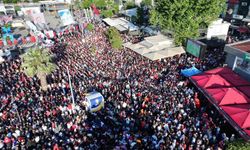 Pendik'te 20 bin kişilik milli heyecan havadan görüntülendi
