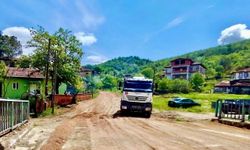 Sinop kırsalında yol çalışması