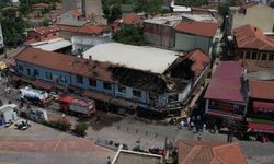 Tarihi çarşıdaki acı bilanço ortaya çıktı: Küle dönen 6 işletme havadan görüntülendi