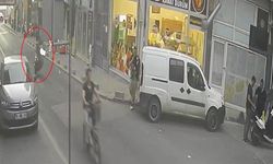 Tekirdağ'da ön teker şovu kazayla bitti, yaya ezilmekten son anda kurtuldu: Korkunç anlar kamerada