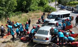 UMKE ekiplerinden kaza tatbikatı