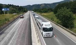 Yalova-Bursa kara yolunda asfaltlama çalışması devam ediyor