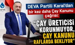 DEVA Partili Karal "Çay Kanunu raflarda bekliyor"