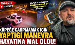 Köpeğe çarpmamak için yaptığı manevra hayatına mal oldu