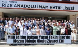 Bakan Tekin Rize'de mezun olduğu okulu ziyaret etti