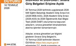 AGS ve ÖABT'nin giriş belgeleri erişime açıldı