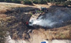 Balıkesir'de kaza yapan otomobil araziye uçtu: 4 yaralı