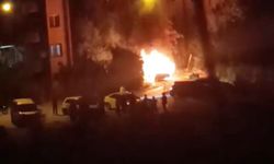 Batman'da park halindeki otomobil alevlere teslim oldu
