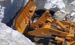 Bingöl'de yazın ortasında kar temizliği