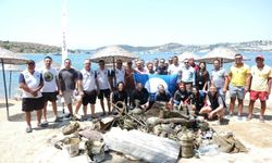 Bodrum'da deniz dibinden 370 kilogram atık çıkarıldı