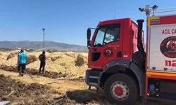 Elazığ'da saman yangını büyümeden söndürüldü