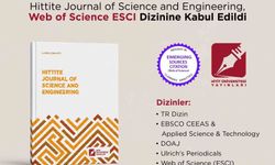 Hittite Journal of Science and Engineering, Web of Science ESCI dizinine kabul edildi