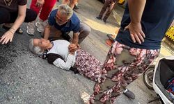 İzmir'de motosikletin çarptığı kadın yaralandı