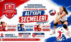 Kahramanmaraş Büyükşehir Belediyespor Kadın Voleybol Takımı altyapı seçmeleri başlıyor