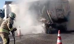 Kahramanmaraş'ta kamyon yangını