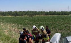 Kırıkhan'da tarlaya uçan otomobilin sürücüsü yaralandı