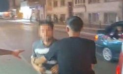 Konya'da motosikletliye saldıran otomobil sürücüsüne para cezası kesilirken aracı trafikten men edildi