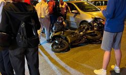 Lüleburgaz'da otomobil ile motosiklet çarpıştı, taraflar arasında gerginlik yaşandı