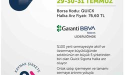 Quick Sigorta'nın halka arzında talep toplama başladı