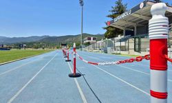 Safranbolu Atletizm Pisti'nde yeni kulvar düzenlemesi