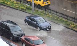 Samsun'da sağanak yağış manzaraları