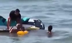 Silivri'de denizde boğulma tehlikesi geçiren vatandaş kurtarıldı