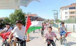 Yenice'de 'Genç Pedallar Özgür Gazze İçin' bisiklet turu düzenlendi
