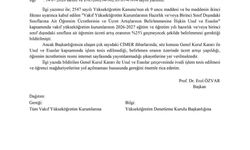 YÖK'ten öğrenim ücreti artışına ilişkin vakıf üniversitelerine uyarı yazısı