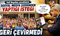 Vali Baydaş çocukların isteğini geri çevirmedi