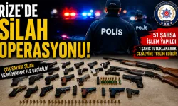 Rize’de Silah Operasyonu: 51 Şahsa Adli İşlem Yapıldı