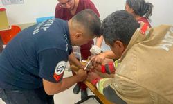 Arsuz'da parmağını blendere sıkıştıran kadının yardımına itfaiye yetişti