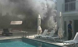Bodrum'da otel avlusunda çıkan yangın söndürüldü