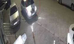 Bolu'da otomobilin kaputunda yolculuk kamerada