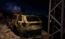 Erdek'te otomobil yangını paniğe neden oldu