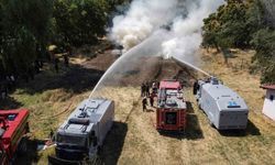 Erzincan'da orman yangını tatbikatı gerçeğini aratmadı