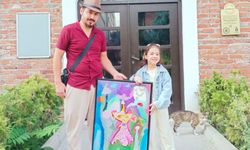 Eskişehir'deki Frig Sergisine 6 yaşındaki minik ressam damga vurdu