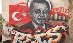 Gaziantepli grafiti sanatçısından Cumhurbaşkanı Erdoğan'a 25'inci yıl hediyesi