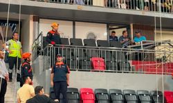 Gaziantep'te iki tribün arasındaki ahşap dekorasyon düştü: 7 yaralı