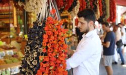 Gaziantep'te kurutmalık sebzeler tezgahlarda yerini aldı