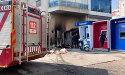 Geri dönüşüm kutusunda kaynak yaparken yangın çıktı