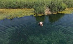 Iğdır'da sıcak hava vatandaşları Karasu Sazlığı'na çekiyor