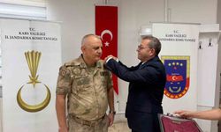 Kars'ta jandarma personeline rütbe terfi töreni