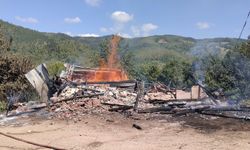 Kastamonu'da alevlere teslim olan ev küle döndü